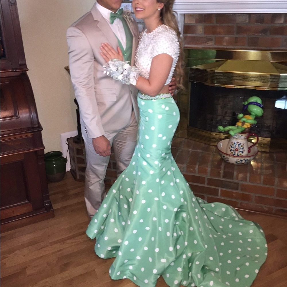Sherri hill 2 piece polka dot dress